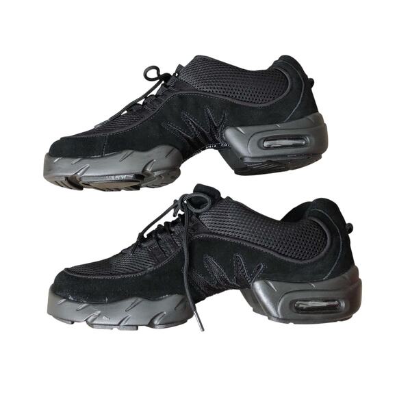 BLOCH Mens Size 14.5 Black Boost Mesh Suede Split Sole Dance Sneakers Shoes - Picture 4 of 8